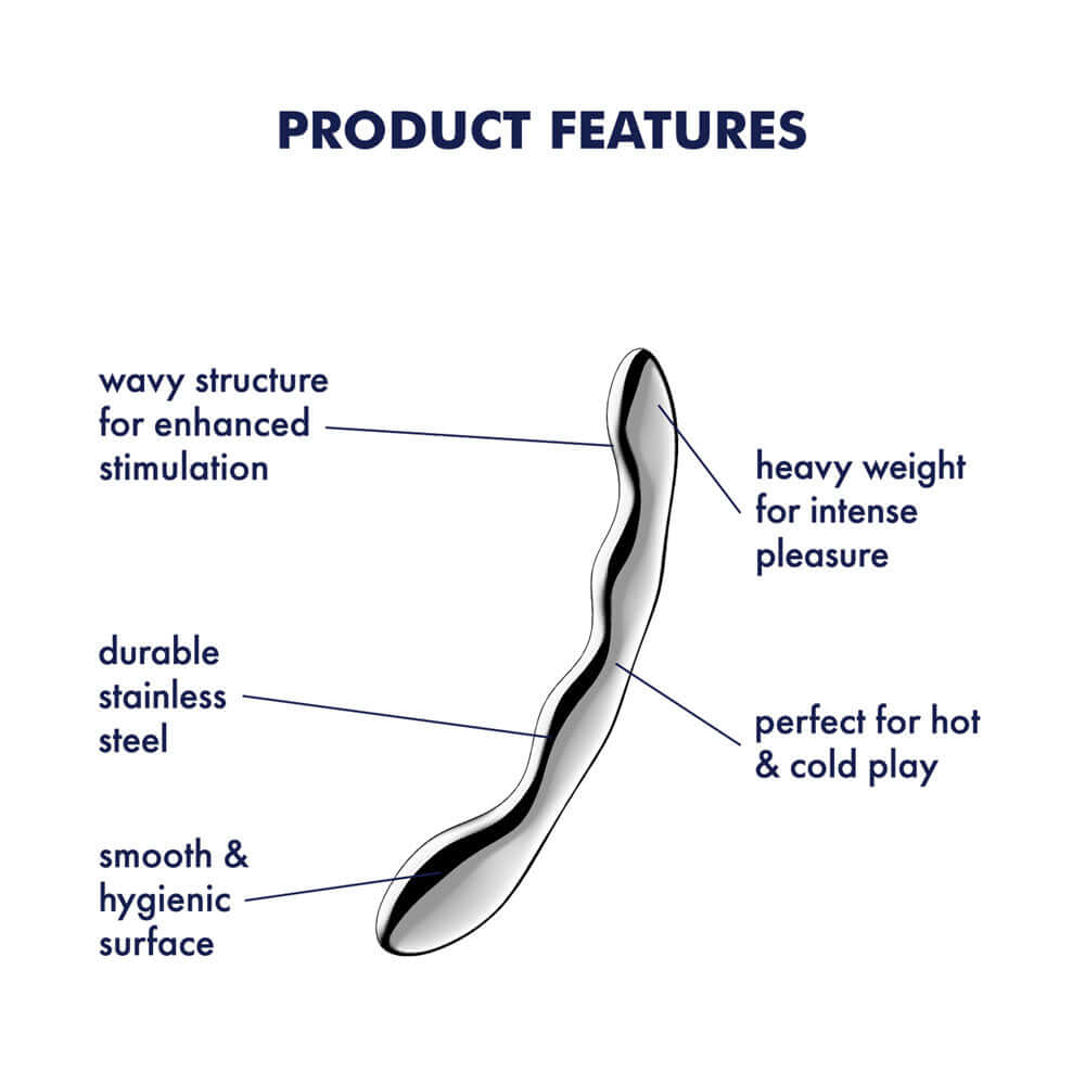 Satisfyer Cosmic Crest 2 - Chrome Steel 20.5 cm Dildo